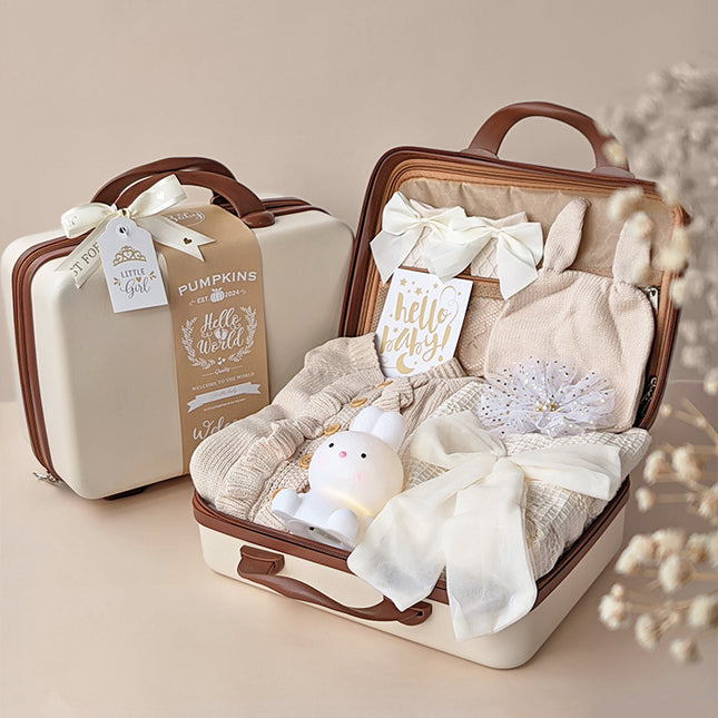 Newborn Baby Girl Beige Clothes Set