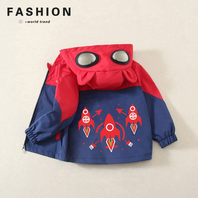 Kid's Spring and Autumn Cartoon Rocket Jackets