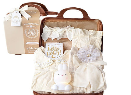 Newborn Baby Girl Beige Clothes Set